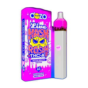 2.5g Dozo Live Hash Rosin THC-A Vape: Motor Breath (Sativa)