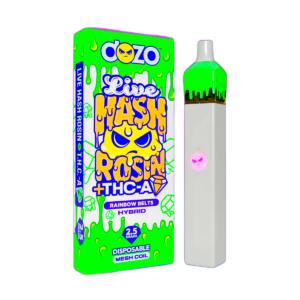 2.5g Dozo Live Hash Rosin THC-A Vape: Rainbow Belts (Hybrid)