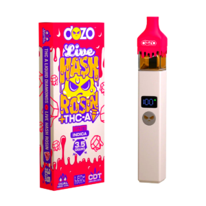 3.5g Dozo Live Hash Rosin THC-A Vape: Biscotti (Indica)